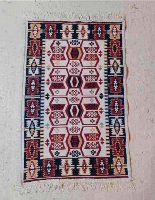 Kelim stijl kleed vloerkleed abstract reversibel 84/55, Antiek en Kunst, Antiek | Kleden en Textiel, Ophalen of Verzenden
