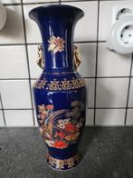 Chinese vaas 30cm blauw, Ophalen of Verzenden