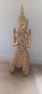 prachtige,  rijk versierde Tempelwachter, uit hout gesneden, Ophalen, Gebruikt