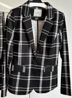 ICHI Blazer - Zwart/Wit Ruit - Maat L, Kleding | Dames, Maat 38/40 (M), Zwart, Ophalen of Verzenden, Zo goed als nieuw