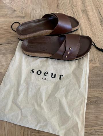 Bruine leren Soeur sandalen, nieuw, maat 40 beschikbaar voor biedingen