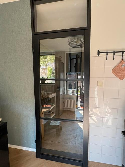 Pertura industrieel zwart opdek links, Doe-het-zelf en Verbouw, Deuren en Horren, Zo goed als nieuw, Binnendeur, 200 tot 215 cm