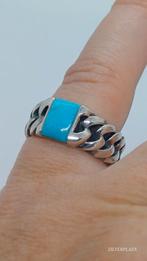 Zilveren Buddha to Buddha ring met turquoise - Maat 17, Sieraden, Tassen en Uiterlijk, Ringen, Ophalen of Verzenden, Zo goed als nieuw
