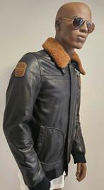 PME Legend limited edition A-28 Hudson leren jas (M) zgan, Kleding | Heren, Jassen | Winter, Maat 48/50 (M), ., Zwart, Ophalen of Verzenden