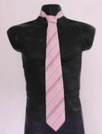Roze gestreepte stropdas van 100% zijde van Ferrari, Verzenden, Nieuw, Roze, Met patroon