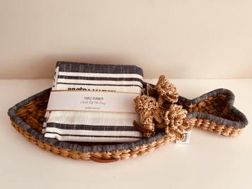 Rivièra Maison dienblad + tafelloper + servetringen (nieuw) beschikbaar voor biedingen