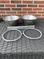 Hondenvoer bakken met houder, Dieren en Toebehoren, Ophalen, Zo goed als nieuw