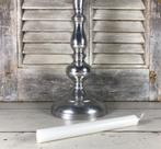 Vernikkeld metalen kandelaar robuust en vintage, 25 tot 50 cm, Ophalen of Verzenden, Zo goed als nieuw, Metaal