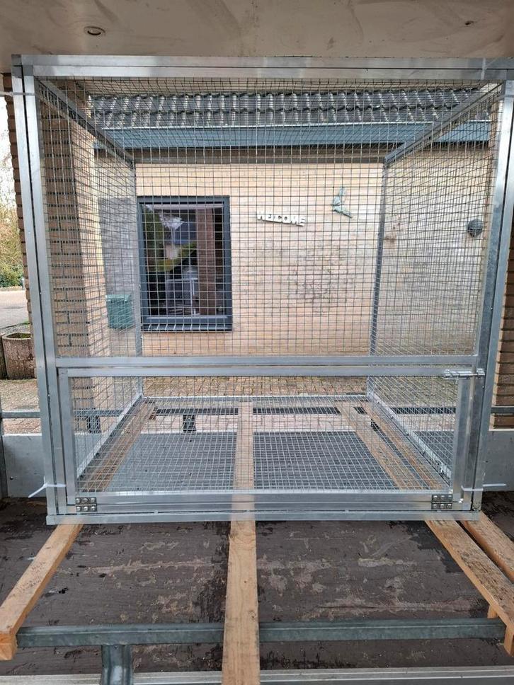 Voorhang ren van aluminium gazen panelen, Dieren en Toebehoren, Vogels | Duiven, Postduif, Meerdere dieren