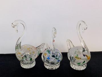 Zwaan (3) Murano Glas beschikbaar voor biedingen