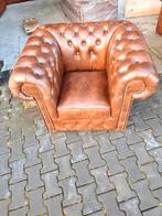 Nieuwe Chesterfield club fauteuil bruin leer + BEZORGING, Huis en Inrichting, Chesterfield, Nieuw, Ophalen of Verzenden, 100 tot 125 cm