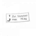 Kogeldruk sticker 75KG 65x30mm, Nieuw