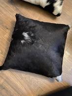 Sierkussen koeienhuid - echt leer, Ophalen of Verzenden, Zo goed als nieuw, Bruin, Vierkant