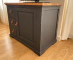 Teak TV-meubel met krijtverf, Ophalen, Gebruikt, Teakhout, 50 tot 100 cm