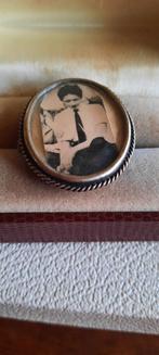 Antieke  broche, rouwbroche,fotobroche ,medaillon., Ophalen of Verzenden, Overige materialen, Broche