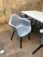 6 x grijze kuip tuinstoelen buiten, Tuin en Terras, Ophalen, Gebruikt, Kunststof