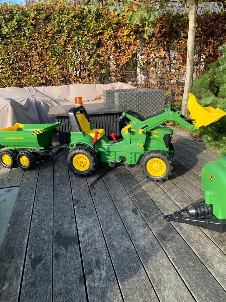 Rolly Toys Farmtrac John Deere met lucht-banden (Z.G.A.N.), Kinderen en Baby's, Speelgoed | Buiten | Skelters, Zo goed als nieuw