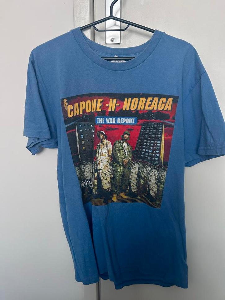 Supreme Capone-N-Noreaga T-shirt Maat M, Kleding | Heren, T-shirts, Zo goed als nieuw, Maat 48/50 (M), Blauw, Ophalen of Verzenden