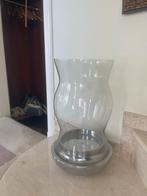 Decoratieve glazen vaas met metalen voet – modern & stijlvol, Ophalen, Overige kleuren, Glas, Minder dan 50 cm