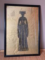 Antieke Brass Rubbing - Maiden Lady Clopton Family, Ophalen of Verzenden