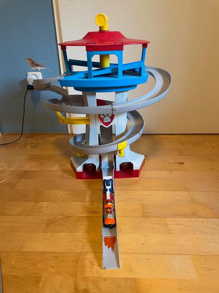 Paw Patrol Uitkijktoren met 8 voertuigen, Kinderen en Baby's, Speelgoed | Actiefiguren, Gebruikt, Ophalen