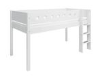 Flexa halfhoogslaper wit, Ophalen, 85 tot 100 cm, Gebruikt, Lattenbodem