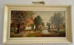 Schilderij boerderij met riviertje, Ophalen