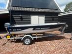 Linder 445 Basic Visboot / Yamaha 15pk / Pega Kanteltrailer, Watersport en Boten, Ophalen, 10 tot 30 pk, Aluminium, Zo goed als nieuw