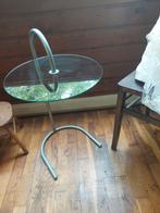 Glazen bijzettafeltje, Minder dan 55 cm, Rond, Ophalen, 45 tot 60 cm