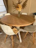 Ronde Eethoek met 4 stoelen, Huis en Inrichting, 100 tot 150 cm, Kunststof, Rond, Ophalen of Verzenden