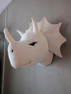 Pluche Dino Koppen voor aan de Muur, Kinderen en Baby's, Ophalen, Zo goed als nieuw, Wanddecoratie