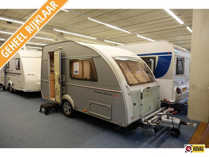 Kip Kompakt 37 EKV; super netjes, 680 kg leeg, Caravans en Kamperen, Caravans, Bedrijf, tot en met 2, 500 - 750 kg, Overige, Kip