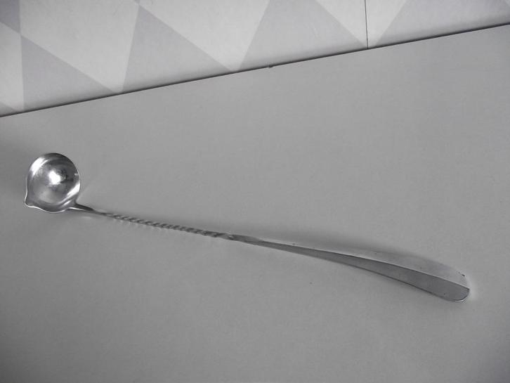 vintage bowl opscheplepel getorste steel 28 cm RVS vlekvrij, Antiek en Kunst, Antiek | Bestek, Ophalen of Verzenden