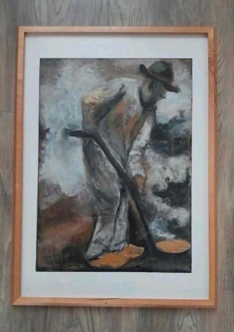 Schilderij  # Metaalarbeider Hoogovens ( Tata steel ), Antiek en Kunst, Kunst | Schilderijen | Klassiek, Ophalen