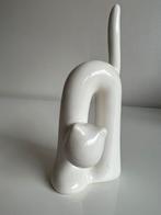 Vintage Design Naaman Israel Kat Wit Porselein Ringhouder, Antiek en Kunst, Ophalen of Verzenden