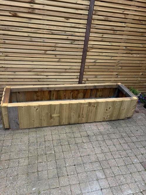 Grote Plantenbak- moestuinbak nieuw, Tuin en Terras, Bloembakken en Plantenbakken, Zo goed als nieuw, Hout, Tuin, Rechthoekig