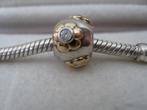Originele Pandora Bedel  Goud met Zirkonia, Sieraden, Tassen en Uiterlijk, Bedels, Verzenden, Pandora, Zo goed als nieuw, 1 bedel