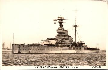 HMS Royal Oak | Postcard Royal Navy England beschikbaar voor biedingen