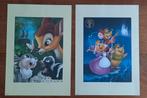 2 Disney Lithografieën: Bambi & Cinderella, Ophalen of Verzenden