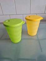 Tupperware rietjes bekers, Huis en Inrichting, Keuken | Tupperware, Ophalen, Zo goed als nieuw, Groen, Beker of Kan