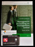 Management accounting en management control, Boeken, Zo goed als nieuw, Noordhoff Uitgevers, Beta, HBO