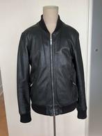 Zwarte leren bomberjack serge pariente, Verzenden, Zo goed als nieuw, Maat 52/54 (L), Zwart