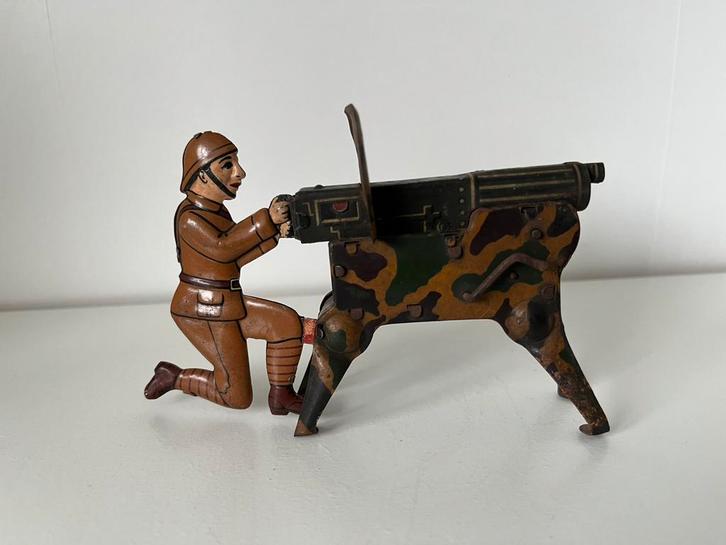 Technofix soldaat met mitrailleur, Antiek en Kunst, Antiek | Speelgoed, Ophalen of Verzenden