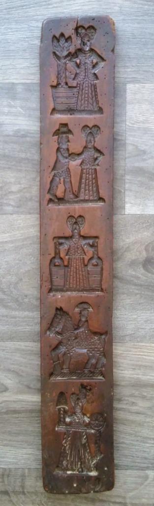 Om 1800-1850 Hollandse Koekplank Speculaasplank Volkskunst beschikbaar voor biedingen