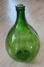 Oude groene gistfles diameter 30 cm, Ophalen, Gebruikt, Glas, Minder dan 50 cm