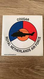 Sticker Cougar Royal Netherlands Air Force Luchtmacht NL, Verzamelen, Stickers, Ophalen of Verzenden, Zo goed als nieuw, Overige typen