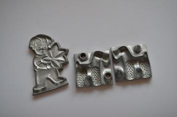 aluminium vormpjes voor patteserie (marsepein) jaren 60 beschikbaar voor biedingen
