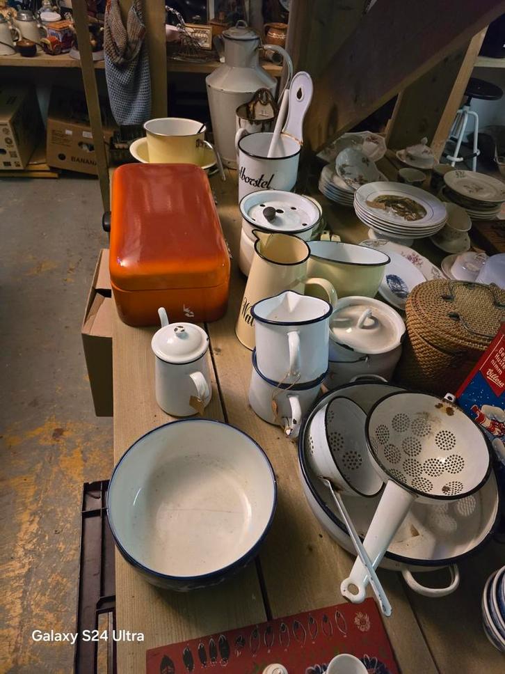 Partijtje Emaille spullen, Antiek en Kunst, Antiek | Emaille, Ophalen