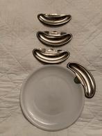 4 RVS Schaaltjes voor aan het Bord, Huis en Inrichting, Keuken | Servies, Overige materialen, Ophalen of Verzenden, Effen, Schaal of Schalen