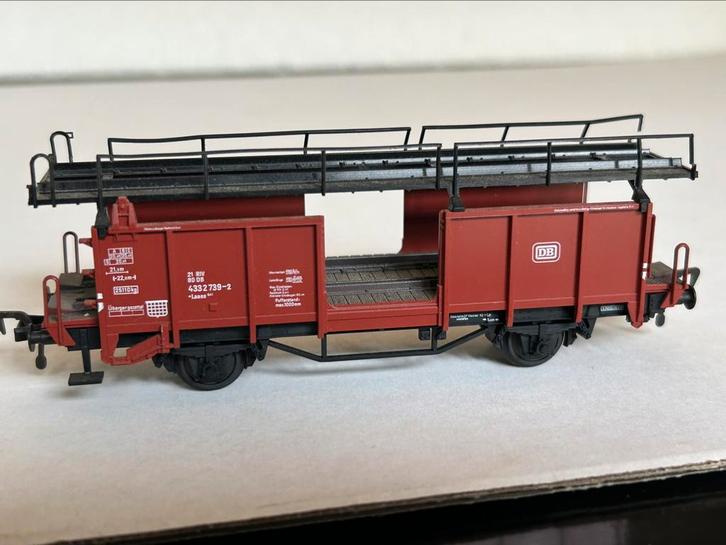 Fleischmann 5224 K H0 Autotransporter van de DB, Hobby en Vrije tijd, Modeltreinen | H0, Zo goed als nieuw, Wagon, Gelijkstroom